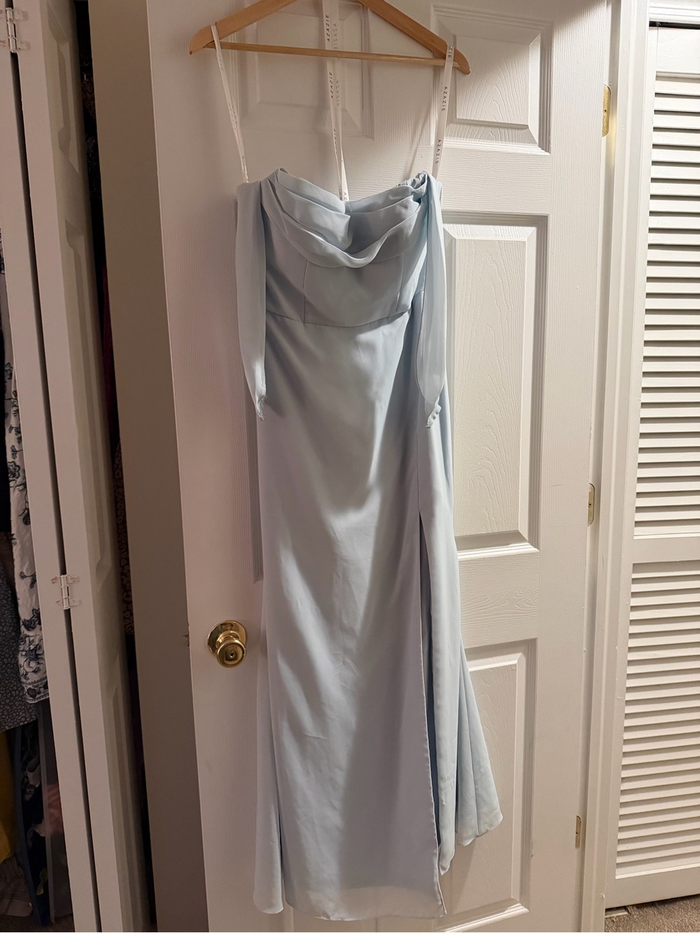 Azazie Mist Blue Bridesmaid Dress